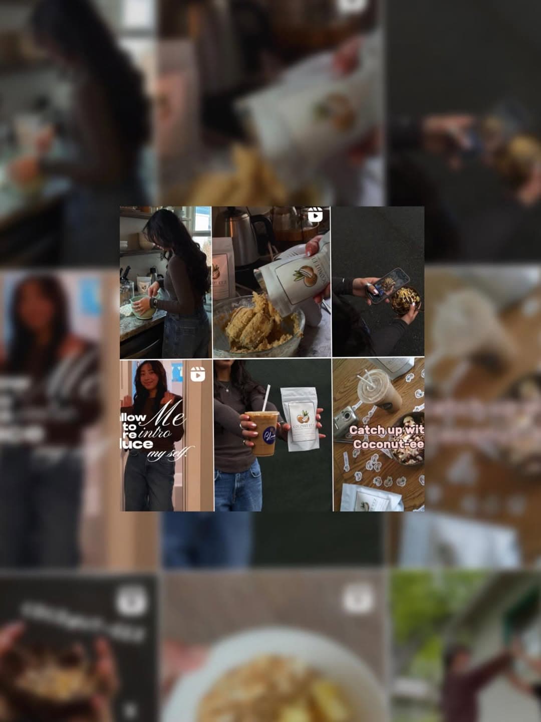 Sample feed layout from a client content session