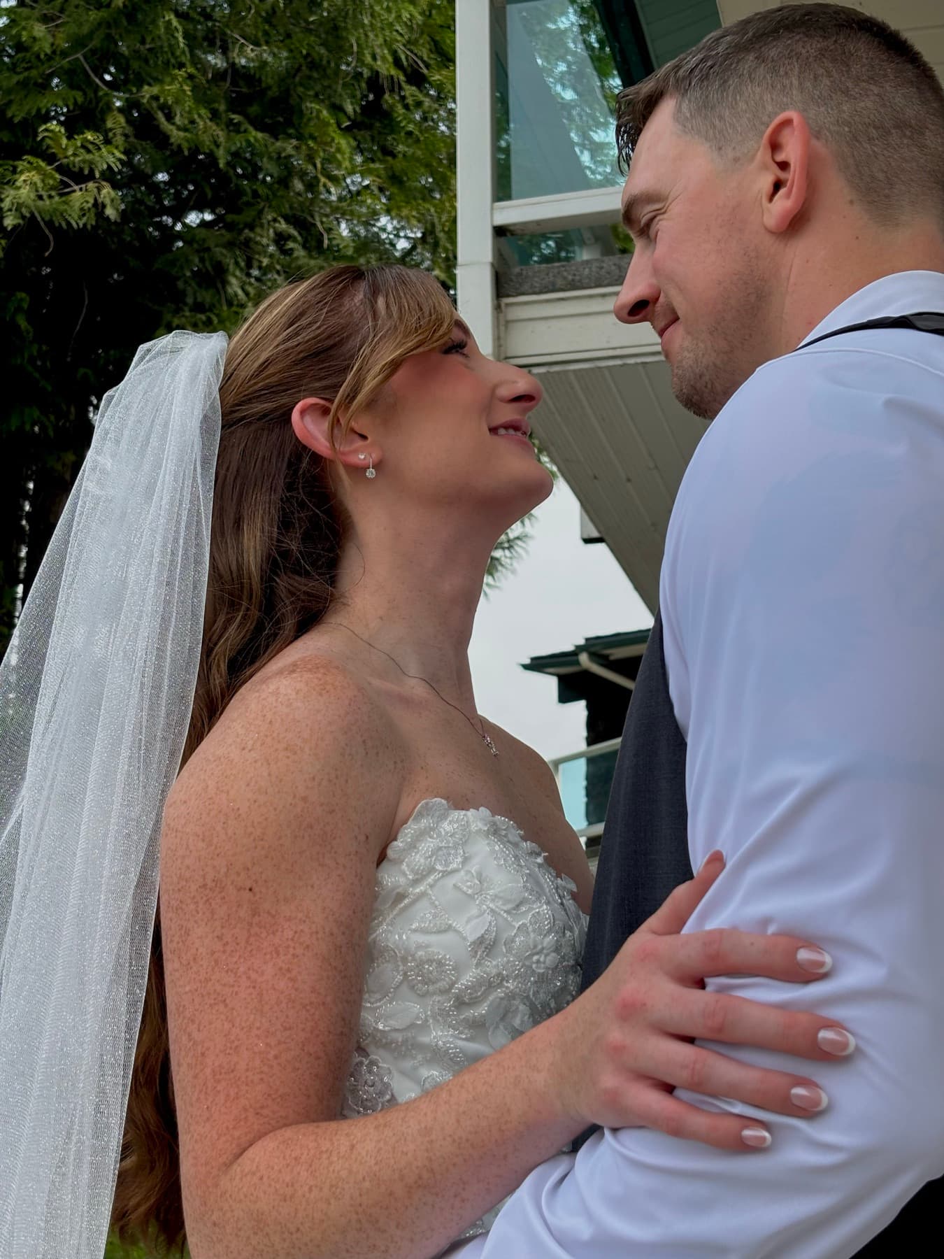 The couple, just after the ceremony