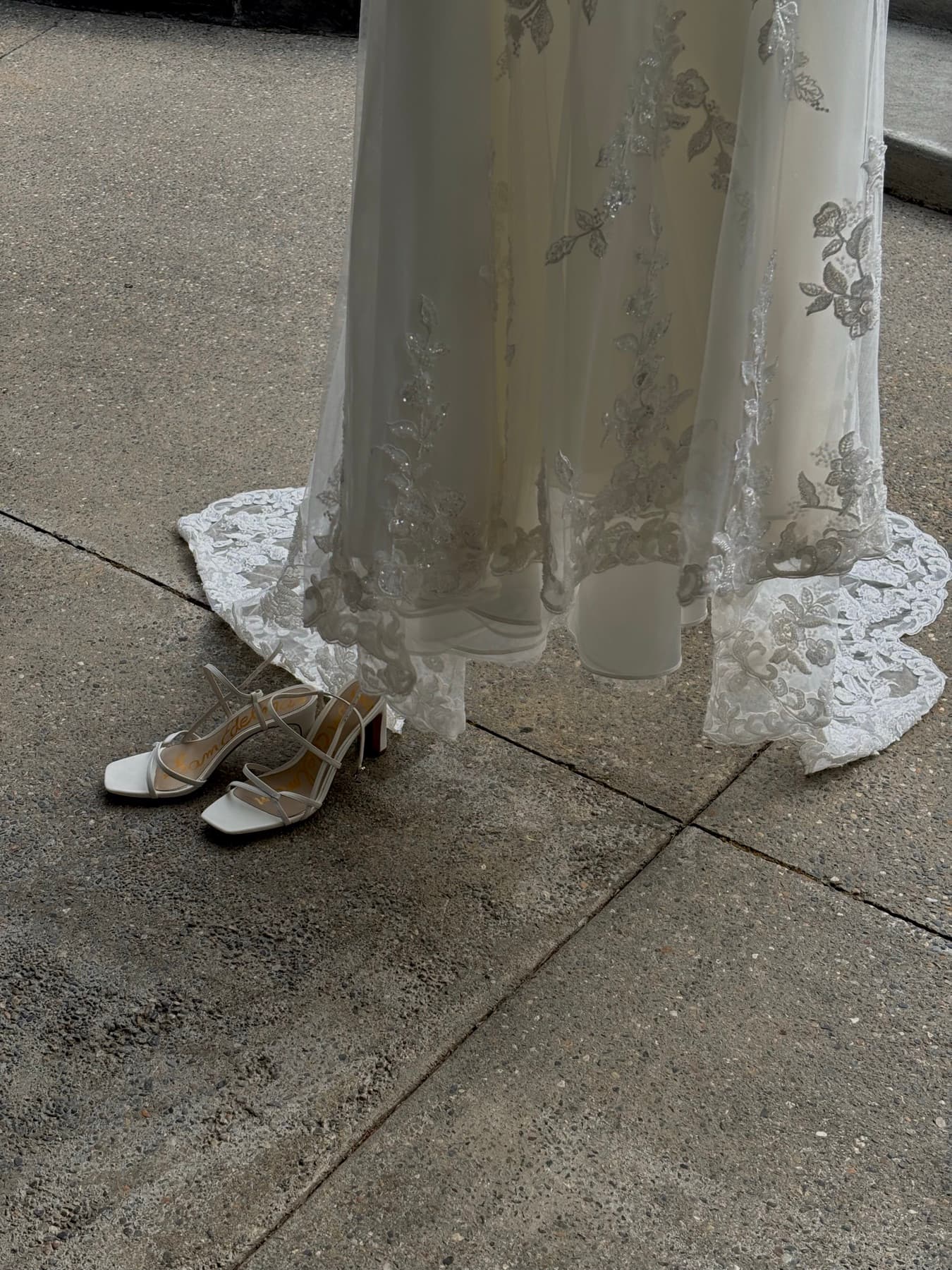Dress and shoes before the ceremony