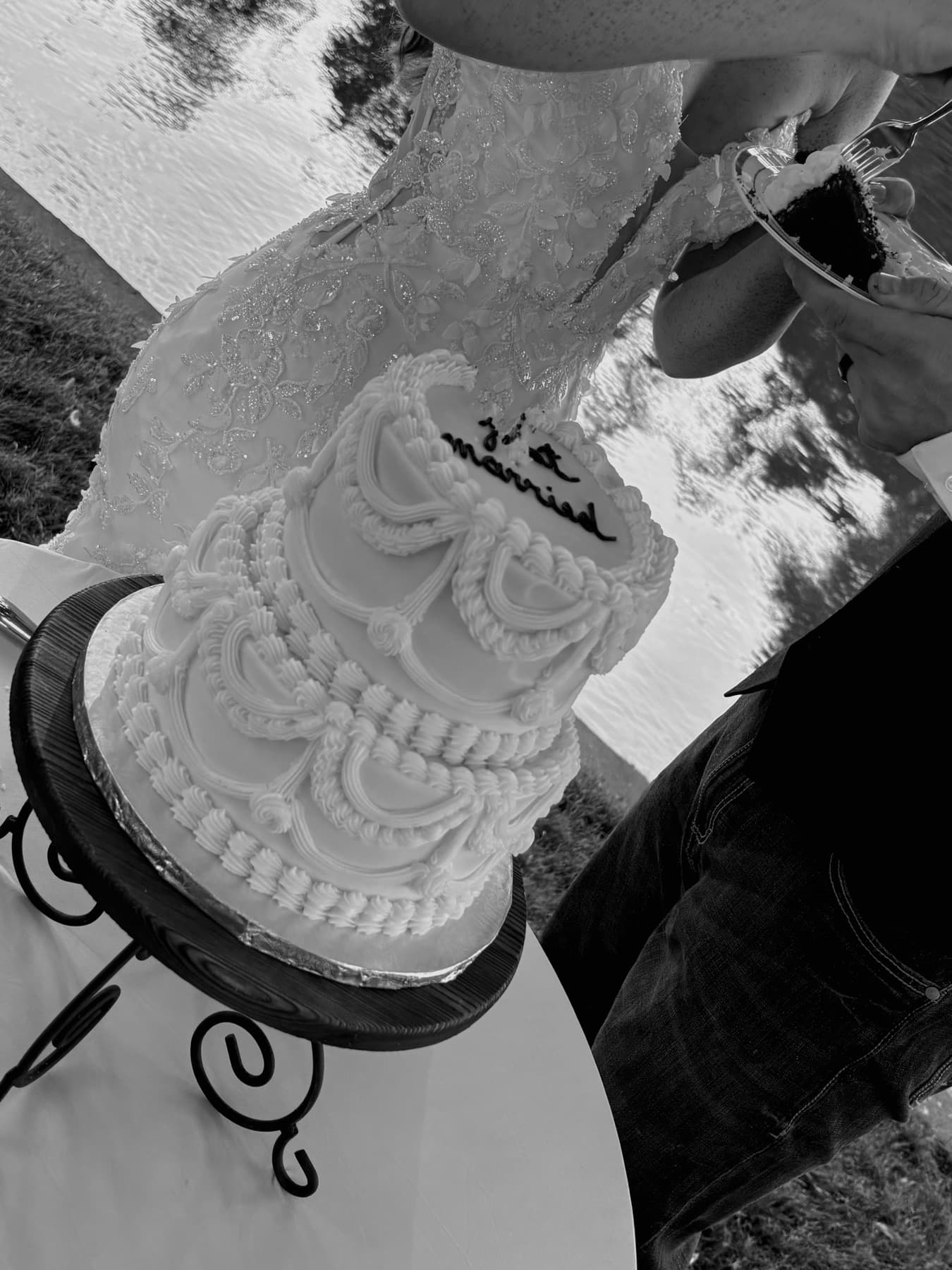 Cutting the cake
